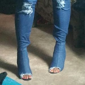 Denim Boots